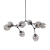 Lampa wisząca czarna metalowa 8-punktowa PND-75075-8-BK-SG z serii Ferral - Lampy Italux
