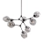 Lampa wisząca czarna metalowa 8-punktowa PND-75075-8-BK-SG z serii Ferral - Lampy Italux