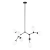 Lampa wisząca czarna metalowa 8-punktowa PND-75075-8-BK-WG z serii FERRAL - Lampy Italux