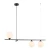 Lampa stylowa wisząca BARLETTA PND-76540-3-BK - Italux