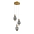 Lampa wisząca złota szklana 3-punktowa PND-83631-3-BRO-SG z serii Lenti - Lampy Italux