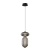 Lampa wisząca szklana prążkowana czarno-złota PND-8545-2A-AB-SG z serii Nico - Lampy Italux