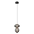 Lampa wisząca szklana prążkowana czarno-złota PND-8545-2B-AB-SG z serii NICO - Lampy Italux