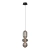 Lampa wisząca szklana prążkowana czarno-złota PND-8545-3-AB-SG z serii NICO - Lampy Italux