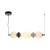 Lampa wisząca metalowo-ceramiczna czarna 63cm PND-94921-3A-BK z serii Balos - Lampy Italux