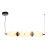 Lampa wisząca LED czarna podłużna szklano-ceramiczna PND-94921-4A-BK z serii BALOS - Lampy Italux
