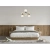 Lampa wisząca złota metalowa z ceramicznymi detalami PND-94981-4B-GD z serii Evans - Lampy Italux