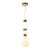 Lampa wisząca złota ceramiczna szklana PND-94981V-3A-GD z serii Evans - Lampy Italux
