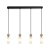 Lampa wisząca czarna 4-punktowa z marmurowym detalem PND-95331-4-BK z serii SANTOS - Lampy Italux