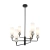 Lampa wisząca czarna metalowa z marmurowymi kulami PND-95331-6-BK z serii Santos - Lampy Italux