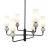 Lampa wisząca czarna metalowa z marmurowymi kulami PND-95331-6-BK z serii Santos - Lampy Italux