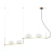 Lampa wisząca Kernio PND-357784-BRO+W - Italux