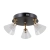 Lampa sufitowa czarna 3-punktowa ze szklanymi kloszami WL-34393-3R-BK-HBR z serii Orella - Lampy Italux