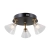 Lampa sufitowa czarna 3-punktowa ze szklanymi kloszami WL-34393-3R-BK-HBR z serii Orella - Lampy Italux