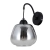 Kinkiet metalowy czarny ze szklanym kloszem WL-40824-1-BK z serii Felis - Lampy Italux