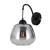 Kinkiet metalowy czarny ze szklanym kloszem WL-40824-1-BK z serii Felis - Lampy Italux