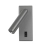 Kinkiet LED szary aluminiowy z włącznikiem WL-46376-1-GR z serii Nova - Lampy Italux