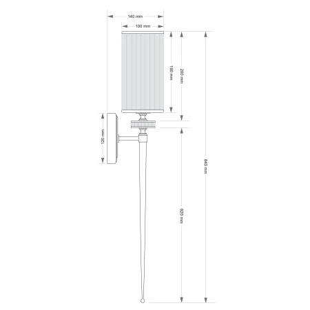 Kinkiet długi ekskluzywny CANTU designerski szkło ryflowane CAN-K-1()GEN/100 - Kutek