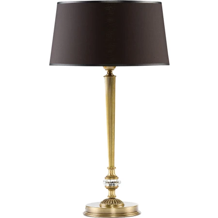 Elegancka lampa gabinetowa stołowa COCO z kryształkiem i abażurem COC-LG-1(/A) - Kutek