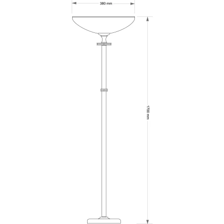 Duża podłogowa lampa klasyczna z kloszem szklanym Decor DEC-LS-1 - Kutek