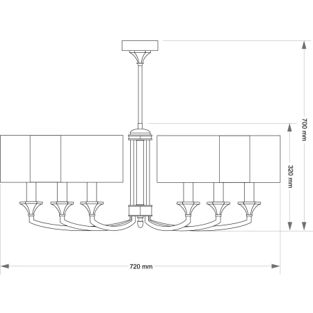 Żyrandol klasyczny do salonu Decor Abażur DEC-ZW-6(/A)  - Kutek