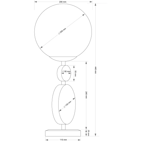 Lampa stołowa biała kula Dimaro DIM-LG-1 - Kutek