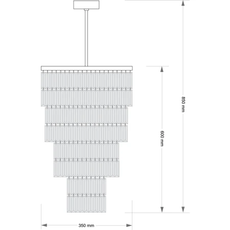Lampa wisząca kryształowa Ellini ELL-ZW-10()350/II  - Kutek