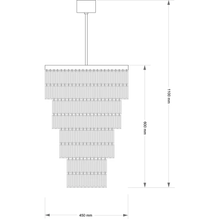 Lampa wisząca kryształowa Ellini ELL-ZW-10()450/II - Kutek