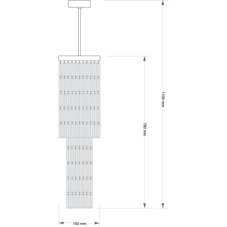 Lampa wisząca kryształowa Ellini ELL-ZW-4()150/V - Kutek