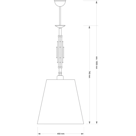 Elegancka lampa wisząca z abażurem Fellino FEL-ZWD-1(/A) - Kutek