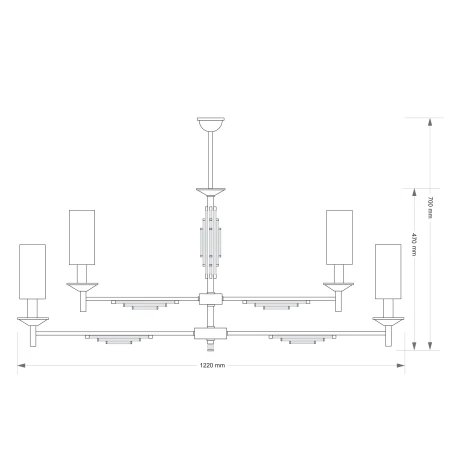 Elegancka lampa wisząca z abażurem FELLINO FEL-ZWL-4(/A)DL - Kutek