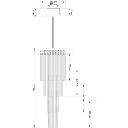 Żyrandol lampa wisząca kryształowa Filago FIL-ZW-10()250/270 - Kutek