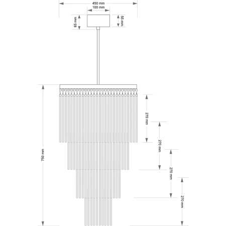 Żyrandol lampa wisząca kryształowa Filago FIL-ZW-10()450/270 - Kutek