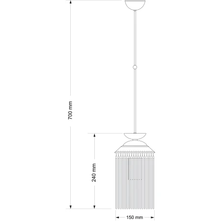 Elegancka lampa wisząca klasyczna FIORE FIO-ZW-1()150 - Kutek