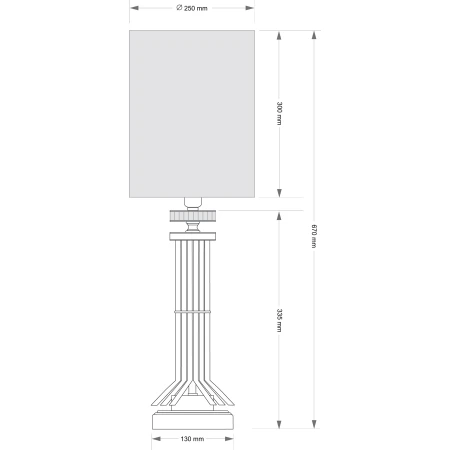 Lampka stołowa eleganckim abażurem Genova GEN-LG-1(/A)  - Kutek