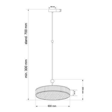 Lampa wisząca LAVONE stylowa i ekskluzywna LAV-ZW-6()600-1 - Kutek