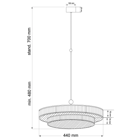 Lampa wisząca LAVONE stylowa i ekskluzywna LAV-ZW-9()60/44 - Kutek