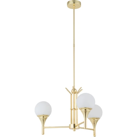 Lampa wisząca designerska MELEZE z białym mlecznym kloszem MEL-ZW-3(Z) - Kutek