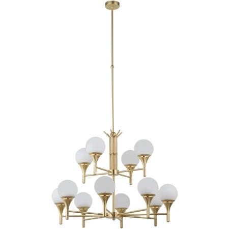 Lampa wisząca designerska MELEZE z białym mlecznym kloszem MEL-ZW-8+4 - Kutek