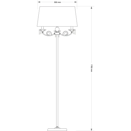 Lampa podłogowa do salonu ekskluzywna Monza MON-LS-1(/A)  - Kutek