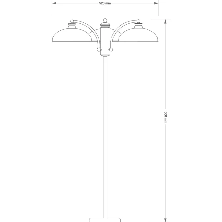 Lampa podłogowa do salonu klasyczna z 3 kloszami N N-LS-3 - Kutek