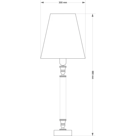Lampa gabinetowa z abażurem NAPOLI NAP-LG-1(/A)300 - Kutek