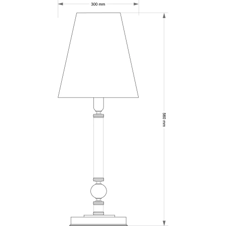 Lampa nocna ROSSANO z szklanym detalem i abażurem ROS-LG-1(/A) - Kutek