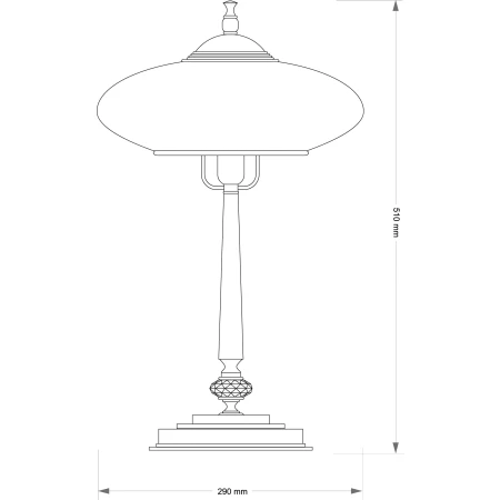 Lampa stołowa SAN MARINO z szklanym kloszem SAN-LG-1()CR - Kutek