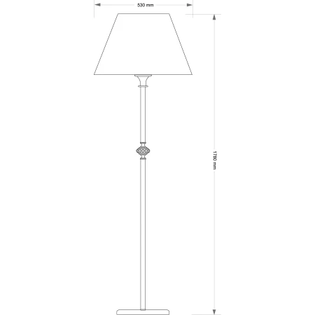 Lampa podłogwa SAN MARINO z abażurem SAN-LS-1(/A)CR - Kutek