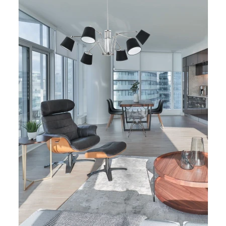 Lampa wisząca ruchoma TADEA z abazurami TAD-ZW-6(BN/A) - Kutek