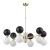 Lampa wisząca do salonu ERBA z designerskim kloszem ERB-ZW-6 - Kutek