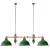 Lampa bilardowa 3xE27 LIDO biała lub zielona patyna LID-ZW-2 - Kutek