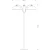 Lampa podłogowa do salonu klasyczna z 3 kloszami N N-LS-3 - Kutek