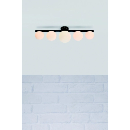 Lampa sufitowa PURO CEILING/WALL 5L BLACK/OPAL IP44 108348 - Markslojd